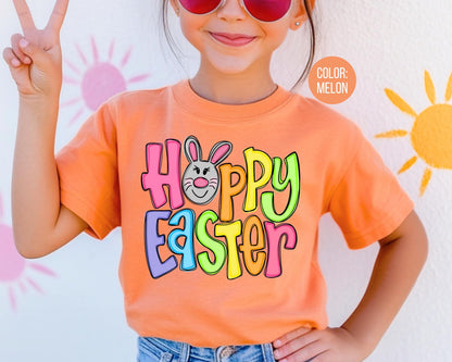 Comfort Colors® Colorful Happy Easter Shirt, Adult and Youth Easter Shirts