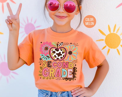 Comfort Colors 2nd Grade Boho Shirt - Girls Back to School Tee