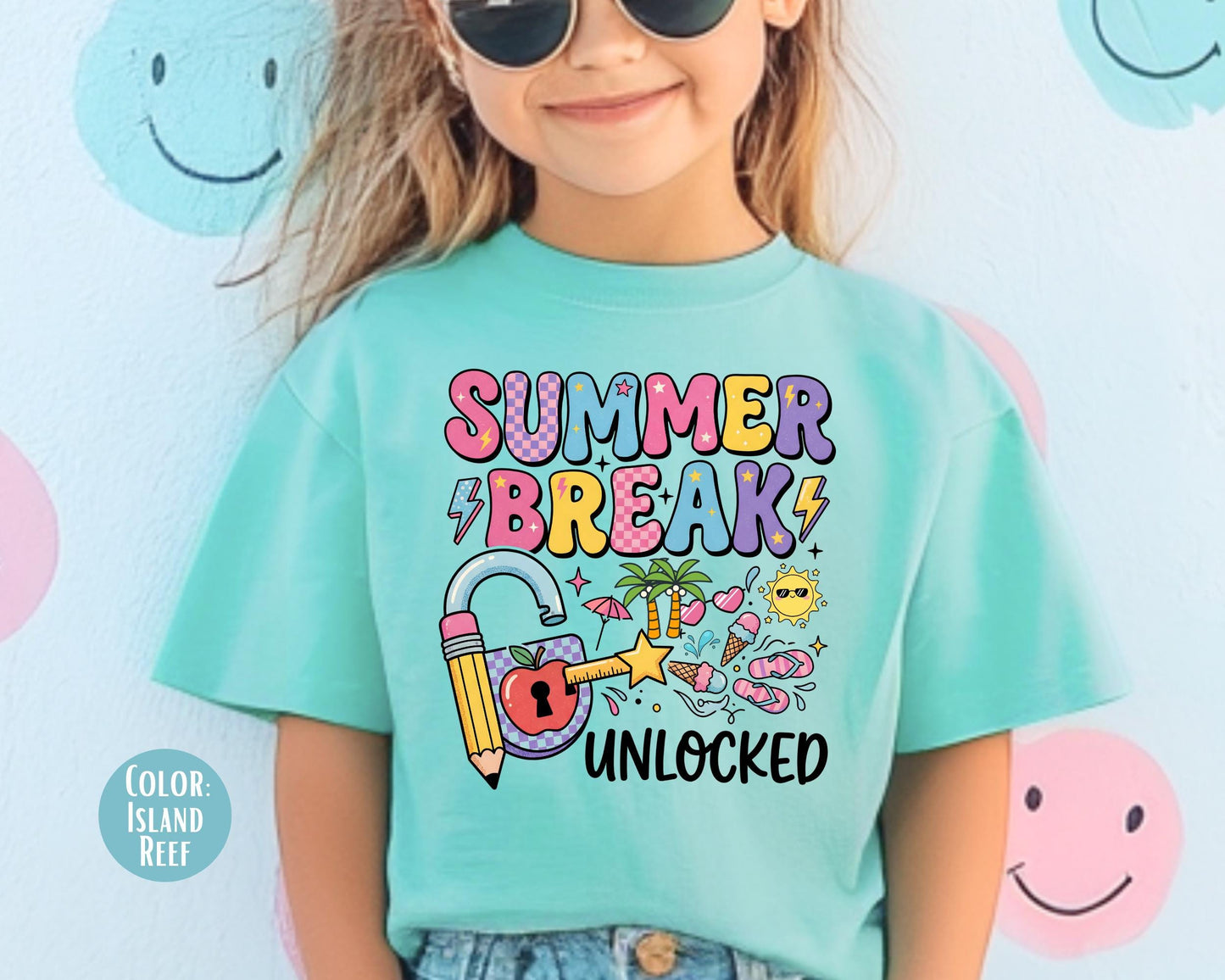 Comfort Colors® Summer Break Unlocked Shirt, End of School Year Shirts