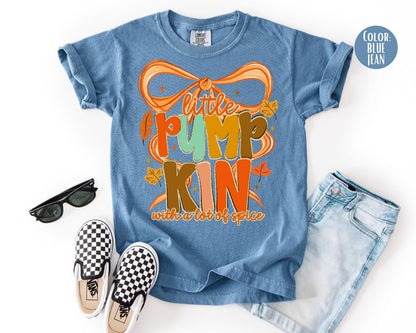 Comfort Colors Little Pumpkin Spice Thanksgiving Shirt - Kids Fall Outfit