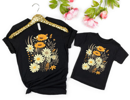 Floral Meadow Mama and Mini Shirts, Matching Mommy and Me tshirts, Mother Daughter Shirts, Mama Mini Set, Mama Mini Outfit, Mother's Day