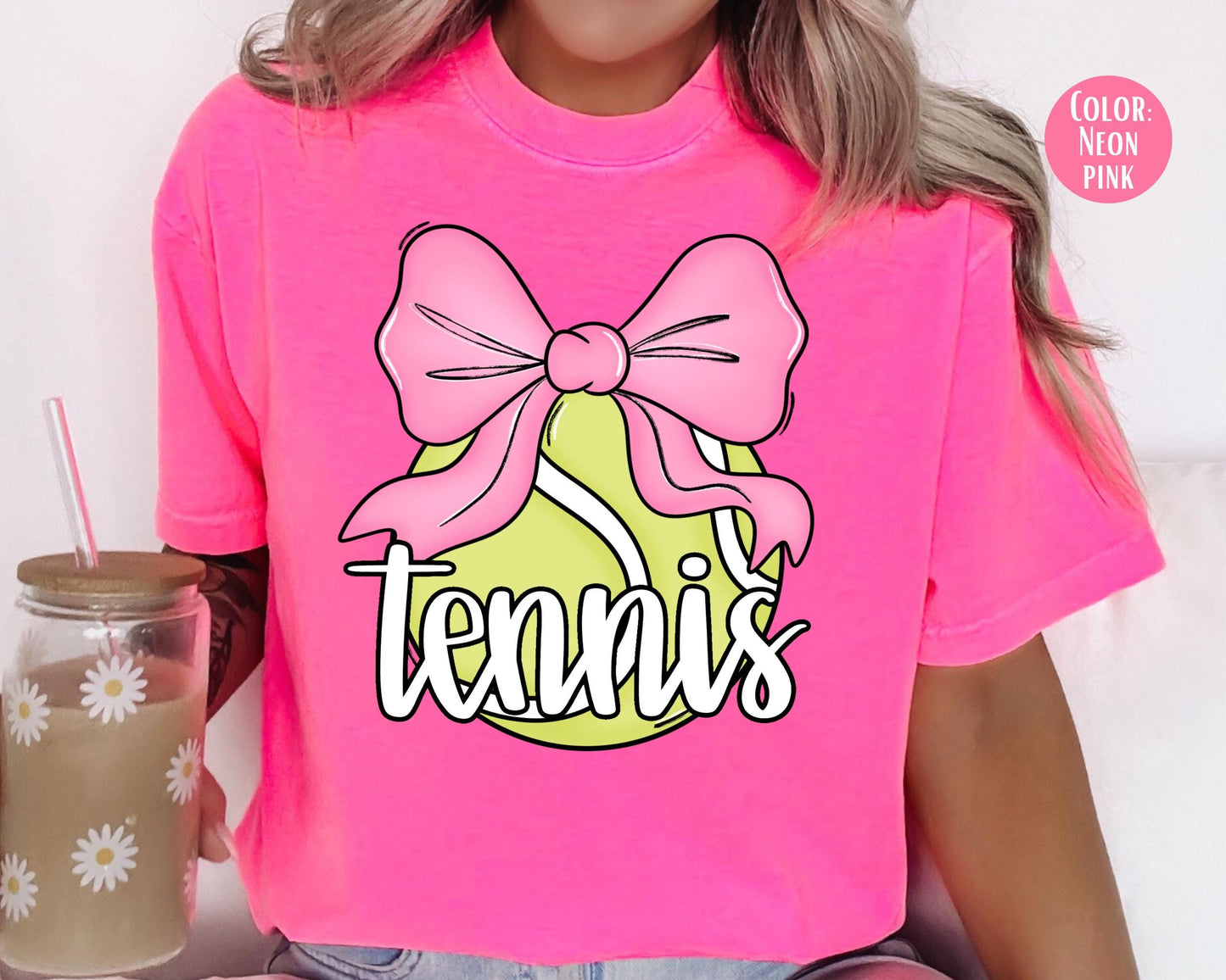 Comfort Colors Coquette Tennis Shirt, Girls Tennis Shirts