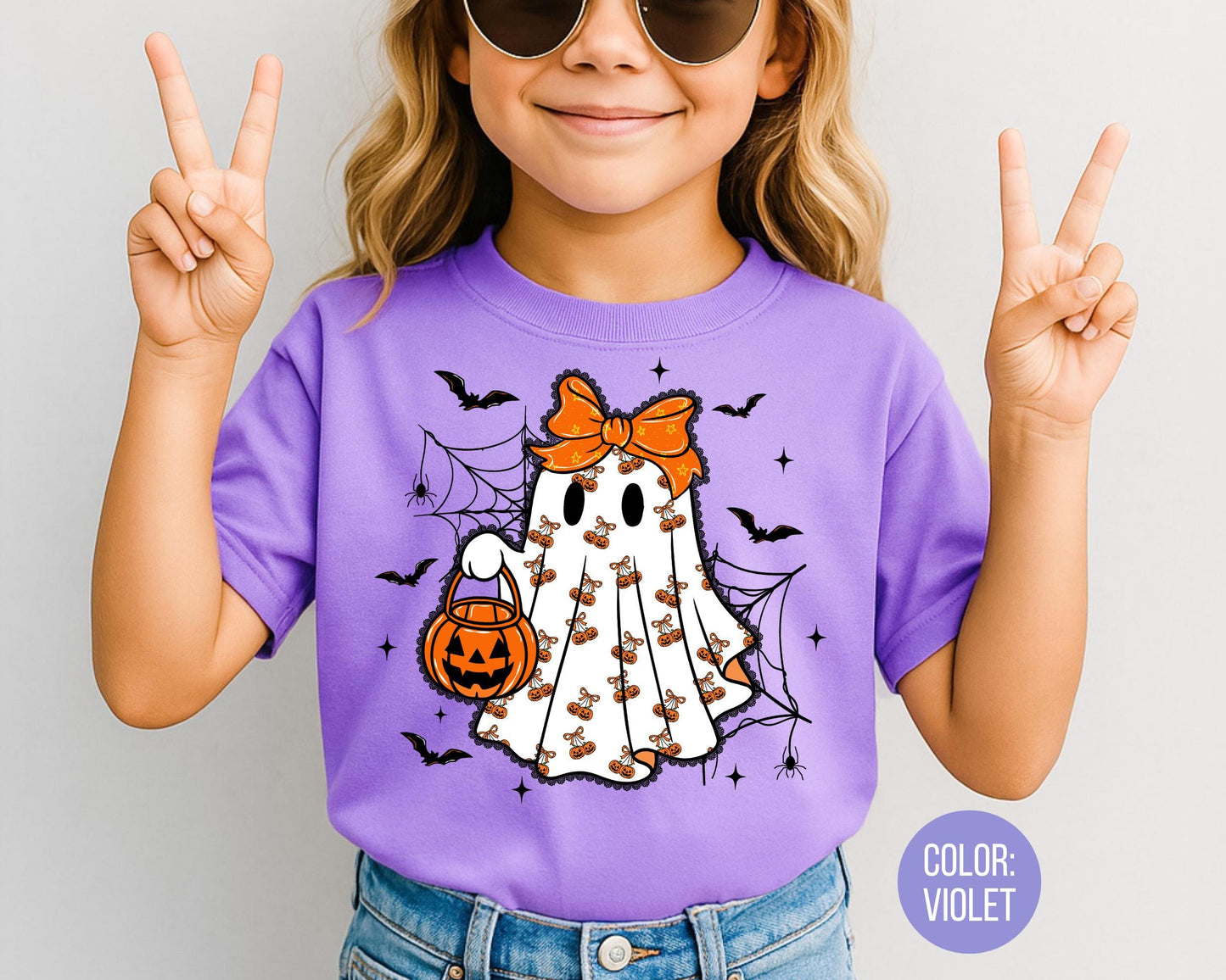 Comfort Colors Lace Ghost Shirt: Coquette Halloween Tee