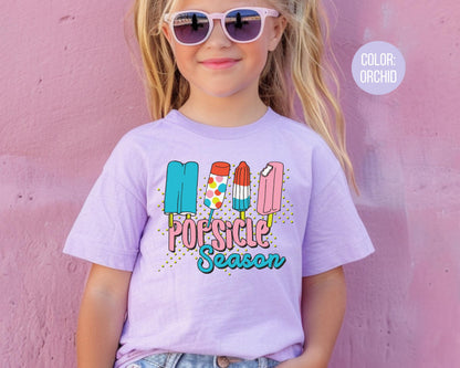 Comfort Colors Popsicle Season Kids Summer Tee