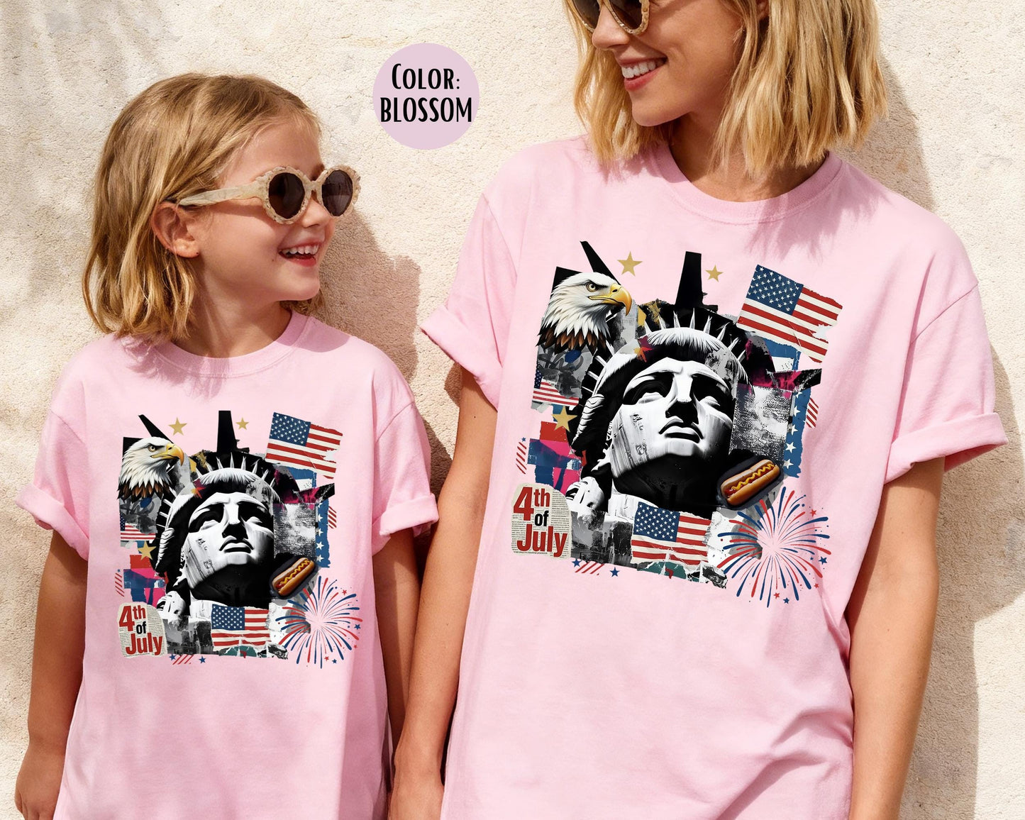 Comfort Colors 4th of July Statue of Liberty Shirt, Retro Independence Day Shirts