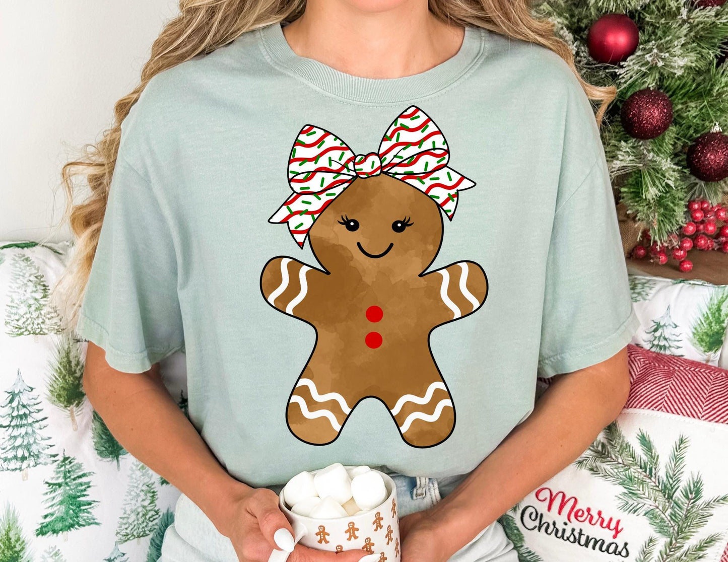 Comfort Colors Gingerbread Girl Christmas Shirt