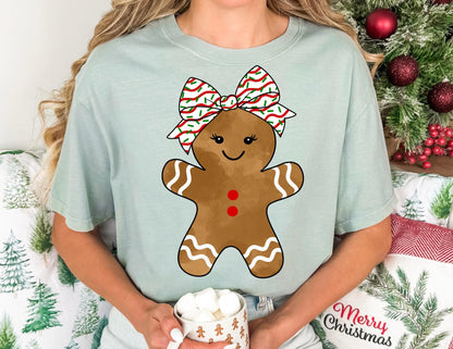Comfort Colors Gingerbread Girl Christmas Shirt