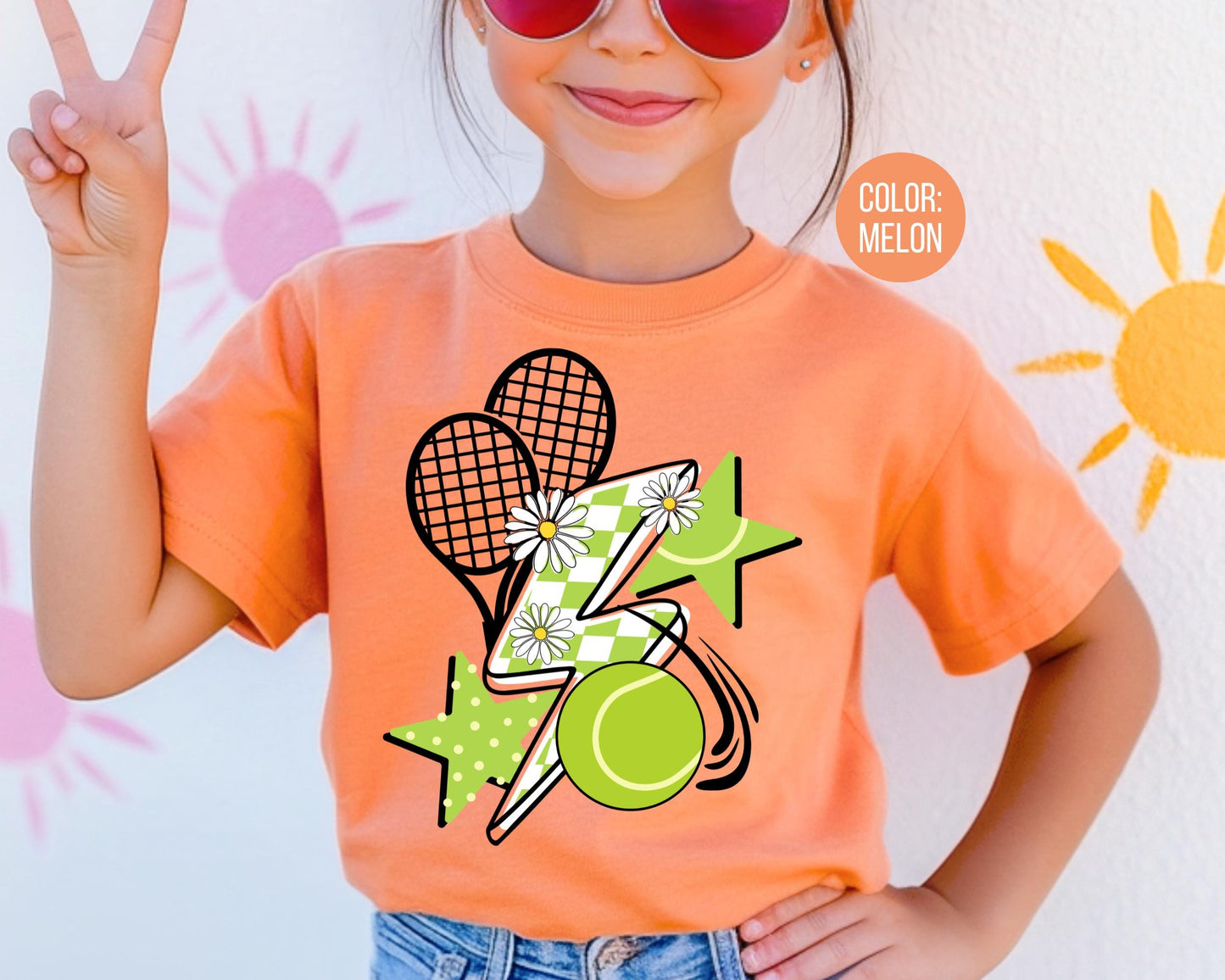 Comfort Colors Retro Tennis Shirt, kids Tennis Shirts