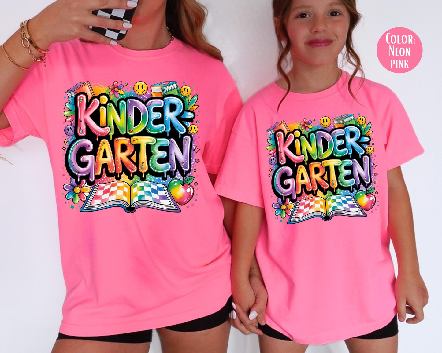 Comfort Colors Retro Kindergarten Shirt: Back to School Tee