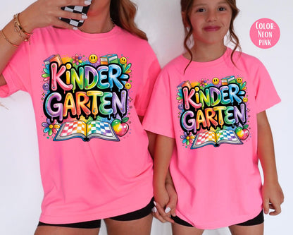 Comfort Colors Retro Kindergarten Shirt: Back to School Tee