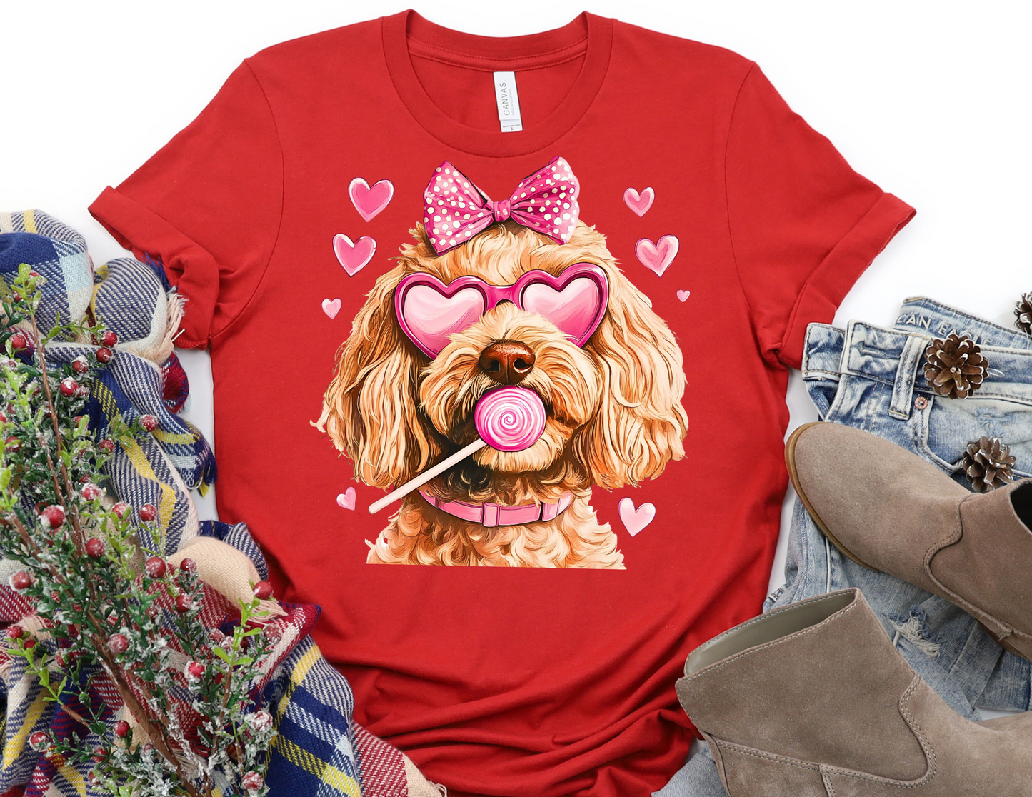 Golden Doodle Valentine Shirt - Dog Valentines Day Shirt