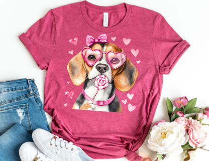 Beagle Valentine Shirt - Dog Valentines Day Shirt