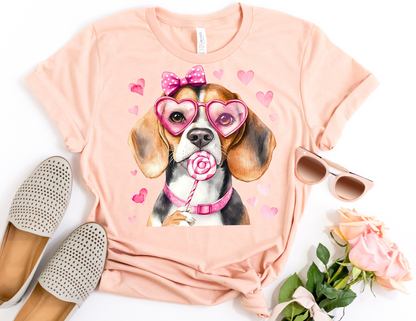 Beagle Valentine Shirt - Dog Valentines Day Shirt