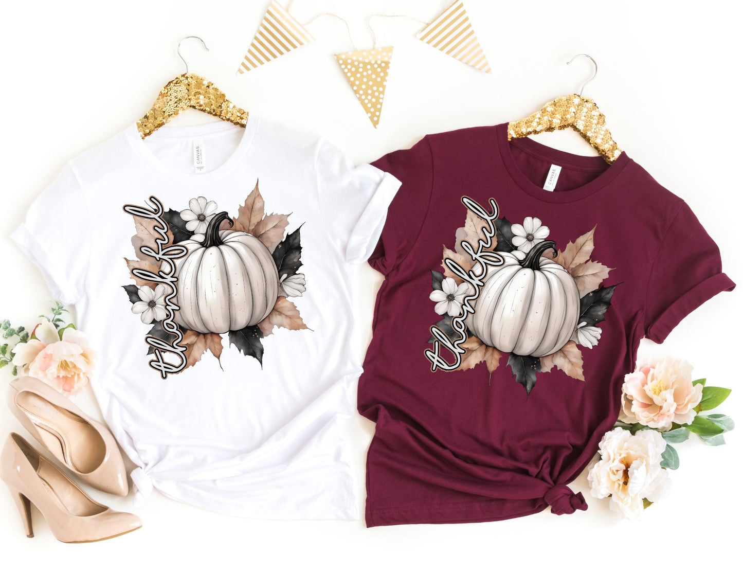 Pumpkin Thankful Shirt - Thanksgiving Fall Shirt