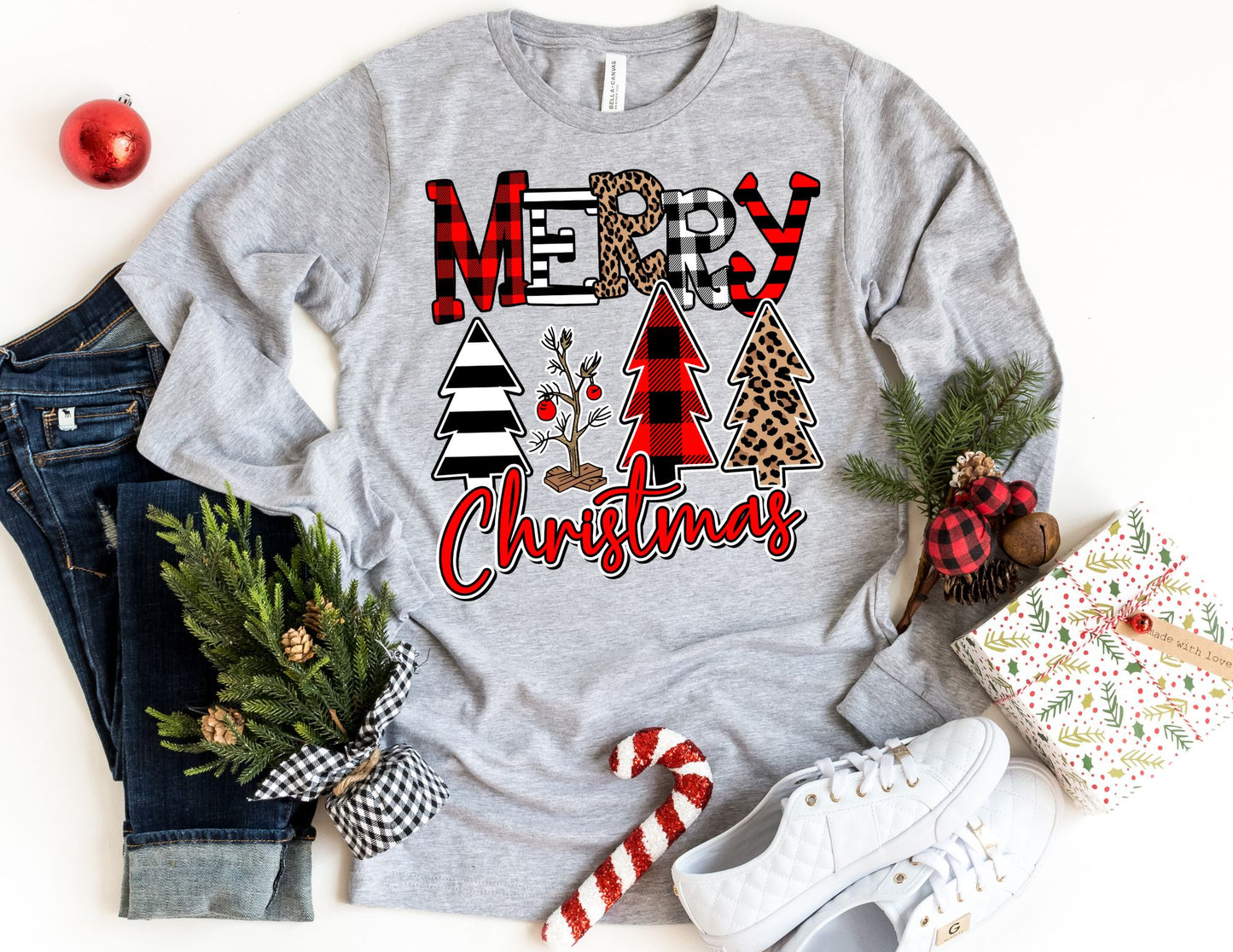 Merry Christmas Long Sleeve Shirt - Long Sleeve Christmas Shirt