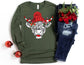 Christmas Cow Long Sleeve Shirt - Long Sleeve Christmas Shirt