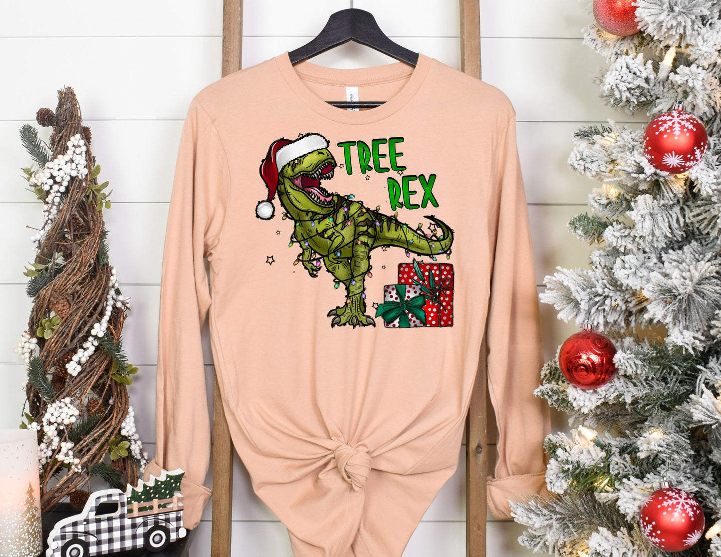 Tree Rex Long Sleeve Shirt - Long Sleeve Christmas Shirt