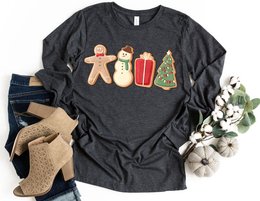 Christmas Cookies Long Sleeve Shirt - Long Sleeve Christmas Shirt