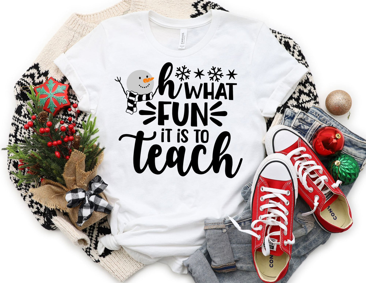 Oh What Fun it is to Teach Christmas Shirt - Christmas Teacher Shirt