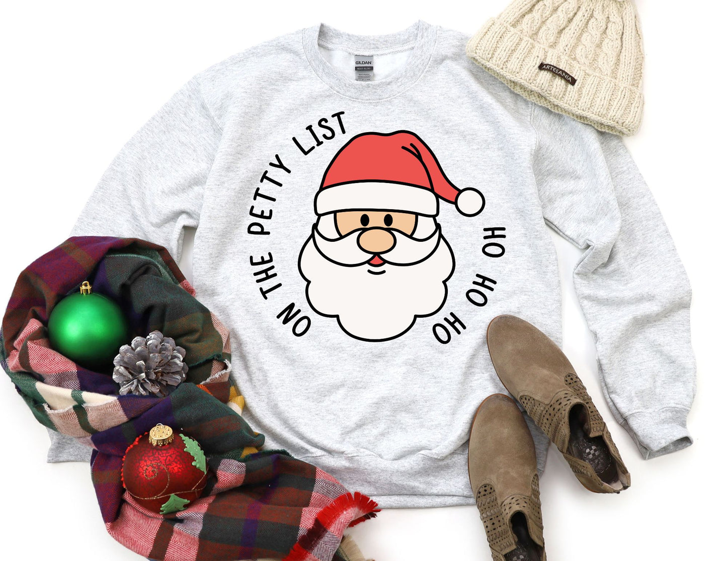 On the Petty List Sweatshirt - Christmas Sweatshirt