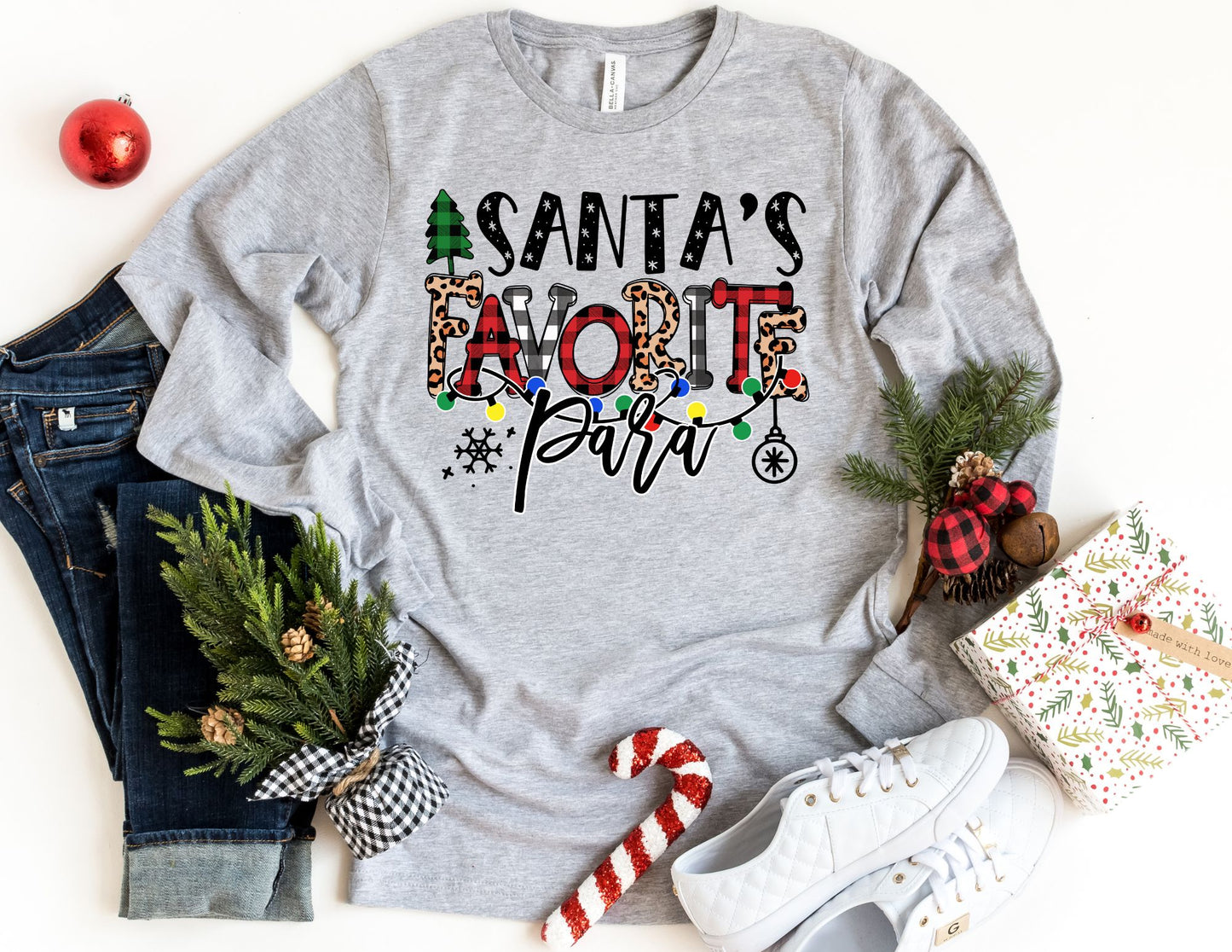 Santa's Favorite Para Long Sleeve Shirt - Long Sleeve Paraprofessional Shirt