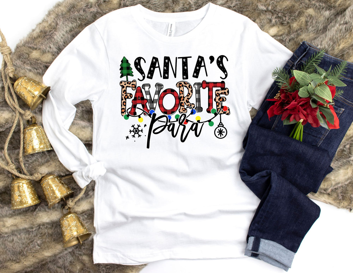 Santa's Favorite Para Long Sleeve Shirt - Long Sleeve Paraprofessional Shirt