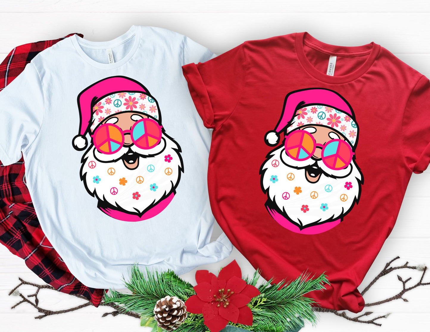 Peace Santa Claus Shirt - Christmas Shirt