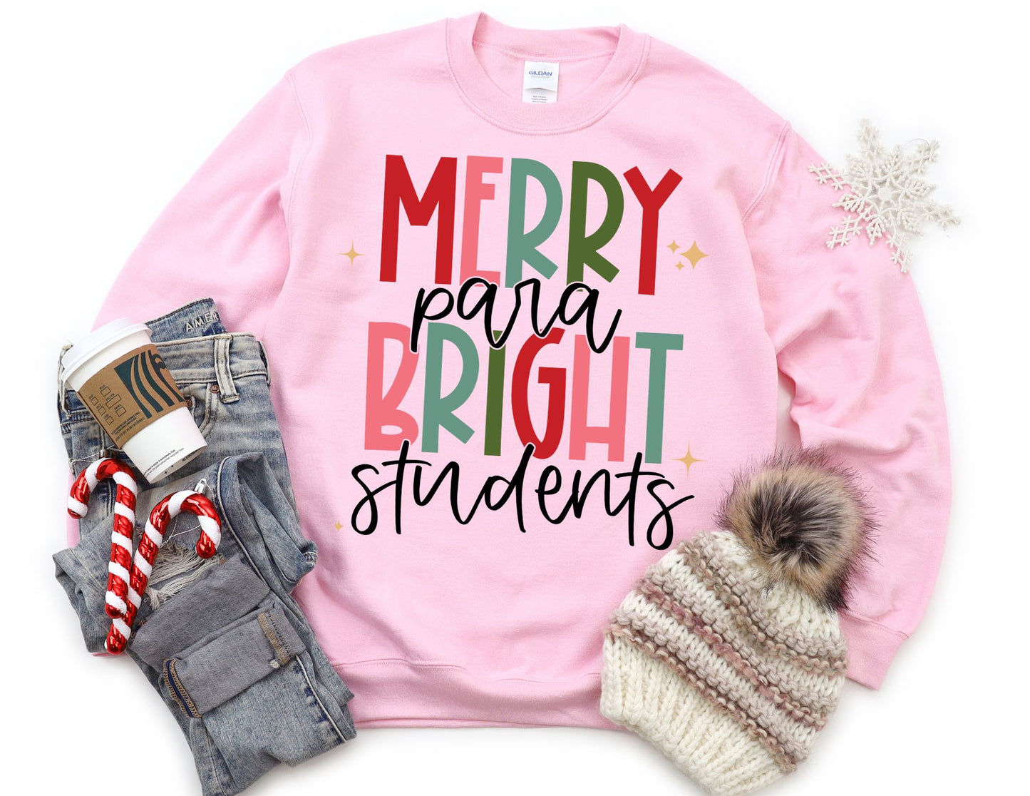 Merry Para Bright Students Sweatshirt - Para Christmas Sweatshirt