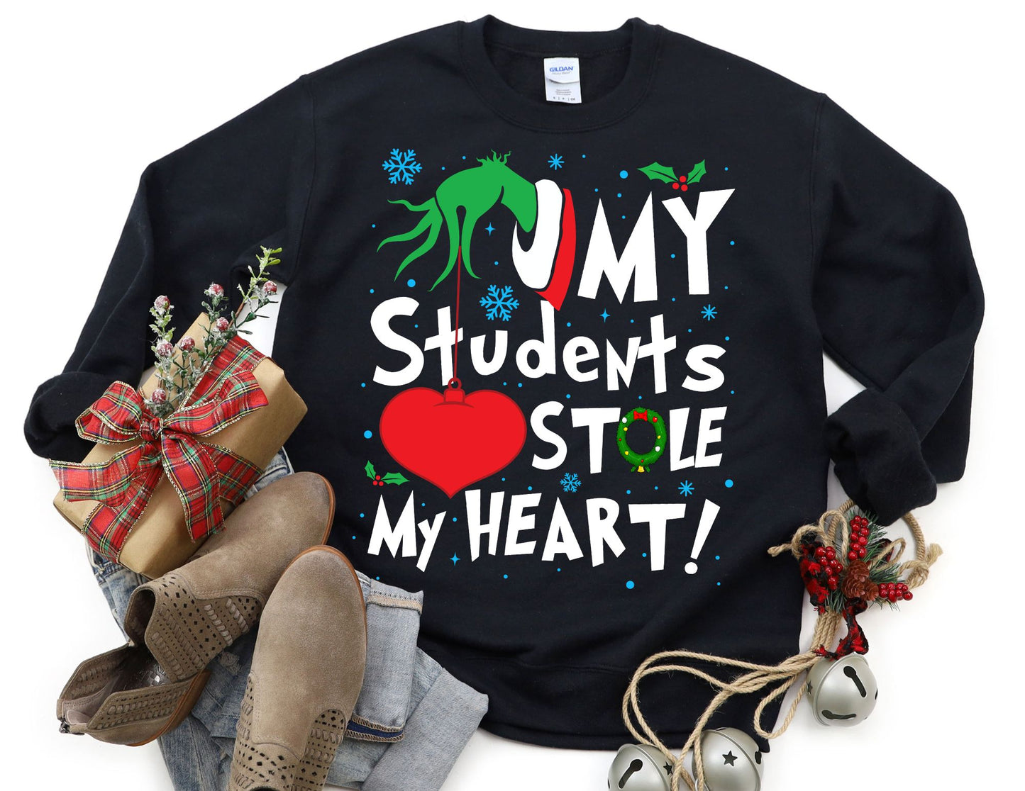 My Students Stole my Heart Sweatshirt - Christmas Teacher Sweatshirt