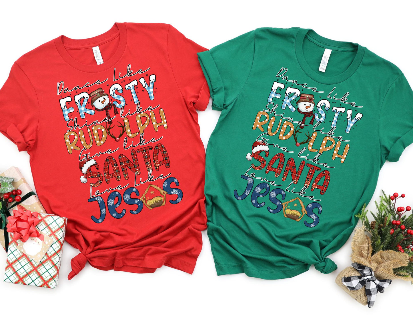 Dance Like Frosty Love Like Jesus Shirt - Christmas Shirt