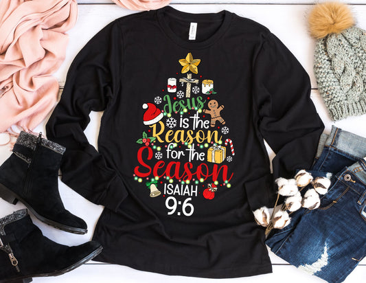 Jesus is the Reason for the Season Long Sleeve Shirt - Long Sleeve Christmas Shirt