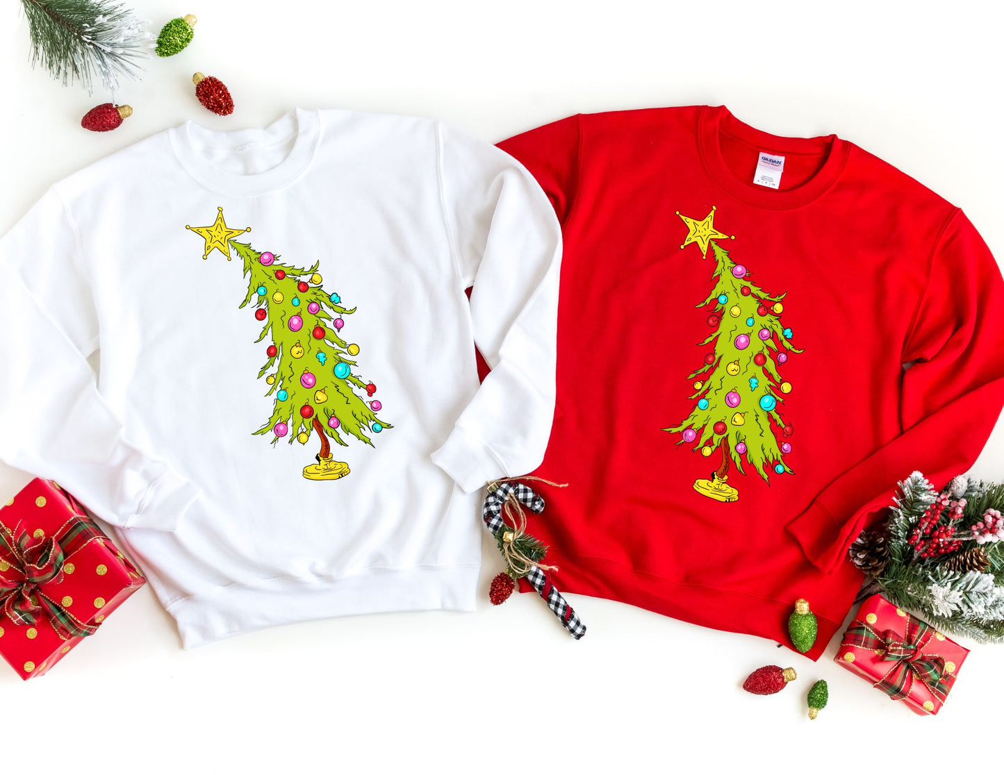 Leaning Christmas Tree Sweatshirt - Christmas Sweatshirt