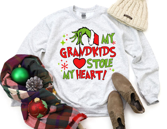 My Grandkids Stole my Heart Sweatshirt - Christmas Sweatshirt