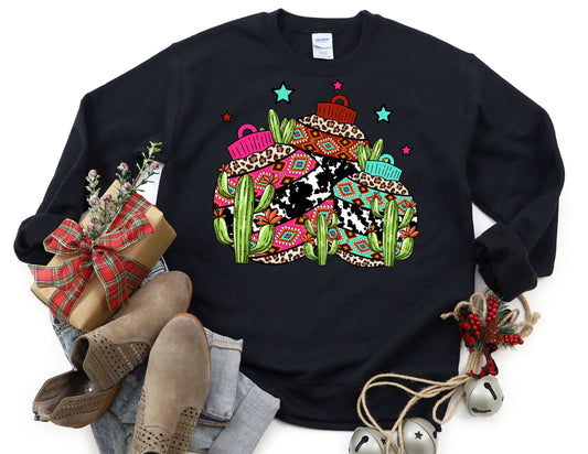 Western Christmas Ornaments Sweatshirt - Christmas Sweatshirt