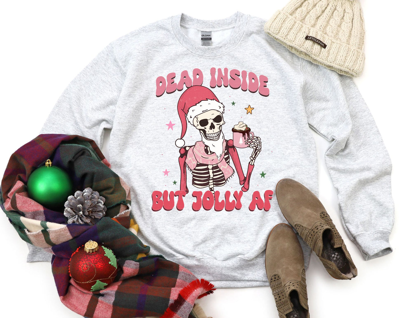 Dead Inside but Jolly AF Sweatshirt - Christmas Sweatshirt