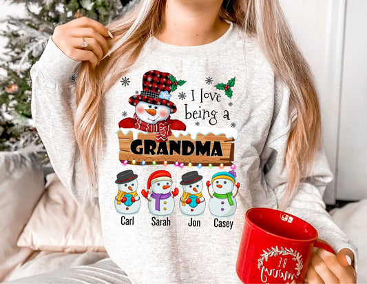 Custom Grandma Sweatshirt - Grandma Christmas Sweatshirt
