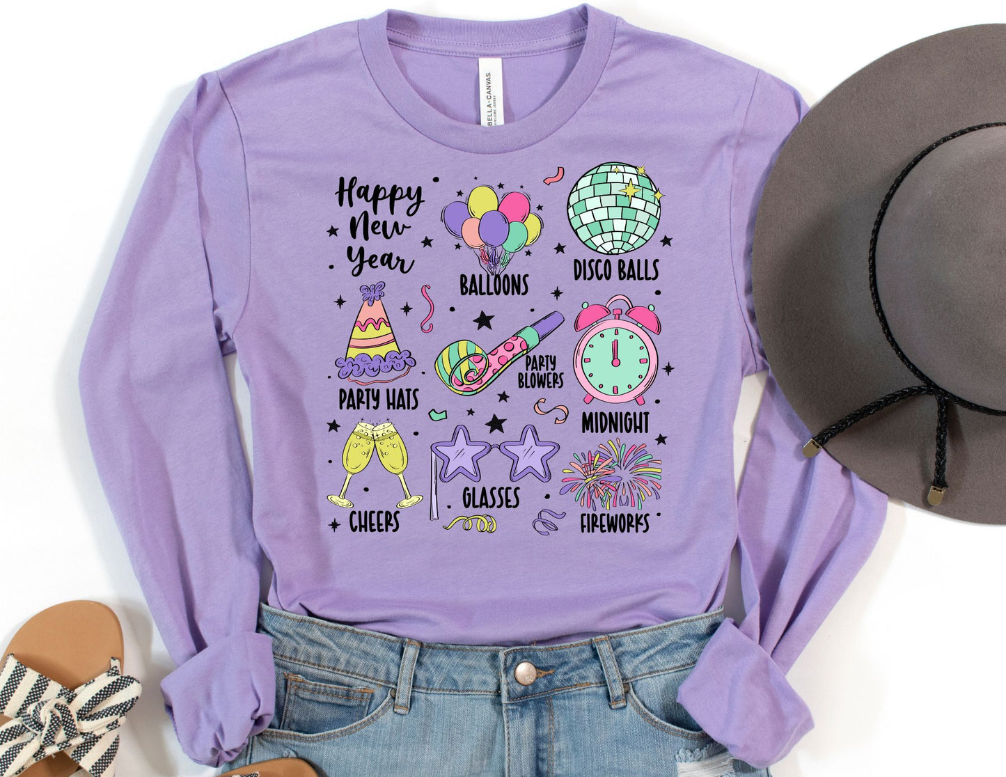 Happy New Year Items Long Sleeve Shirt - Long Sleeve New Year Shirt