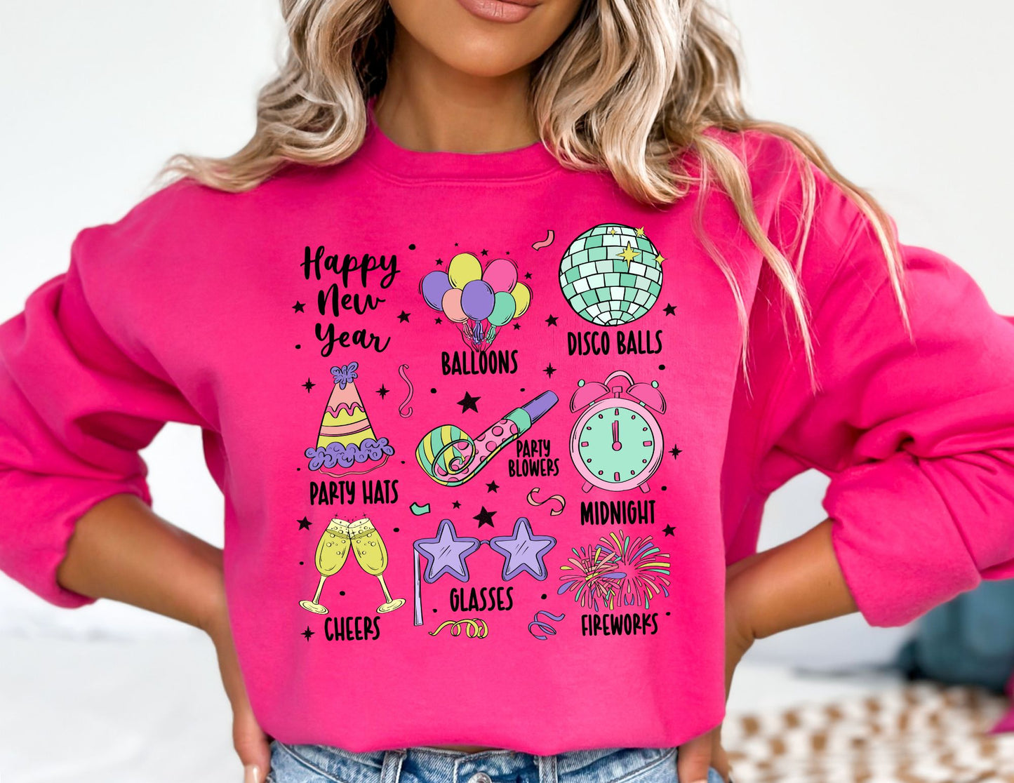 Happy New Year Items Sweatshirt - New Year Sweatshirt