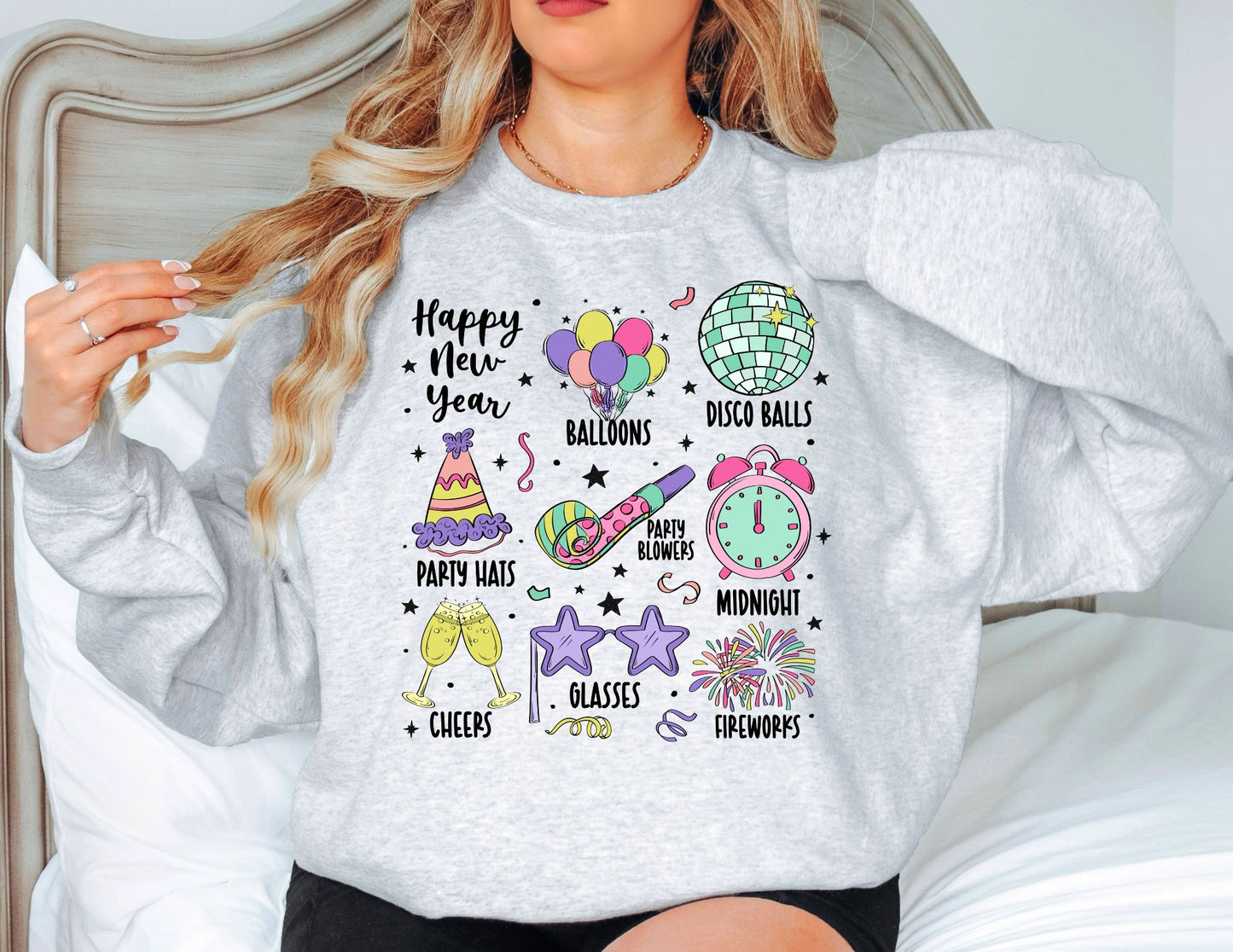 Happy New Year Items Sweatshirt - New Year Sweatshirt