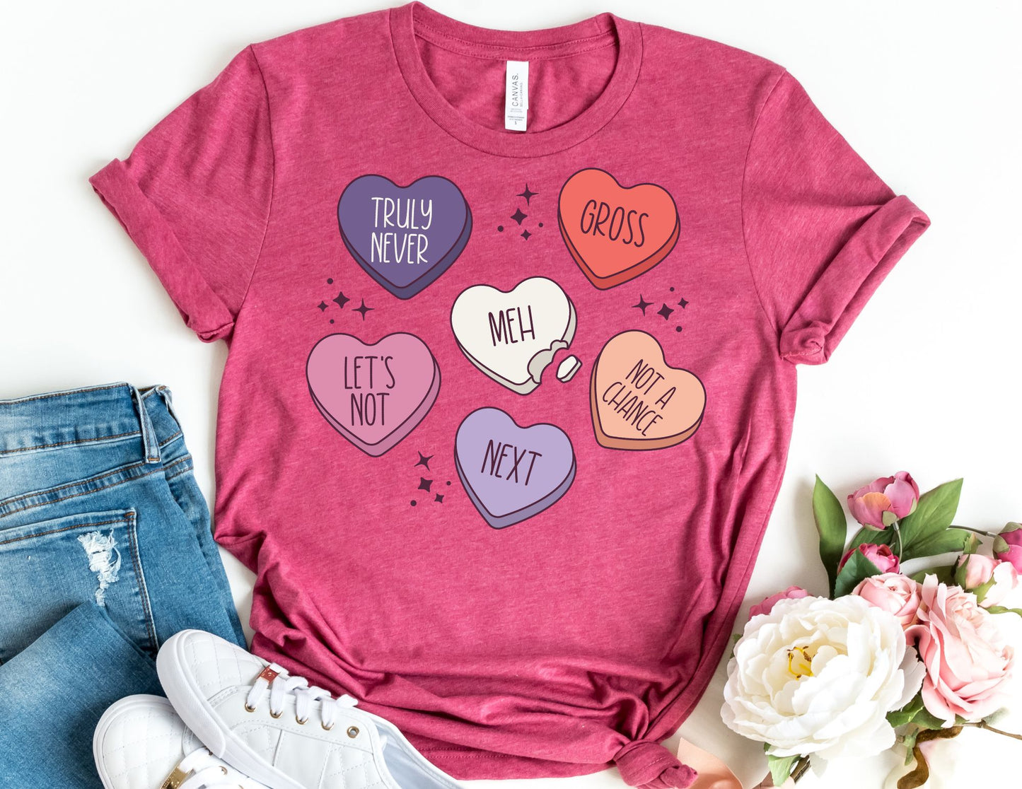 Valentine Candy Hearts Shirt - Valentines Day Shirt