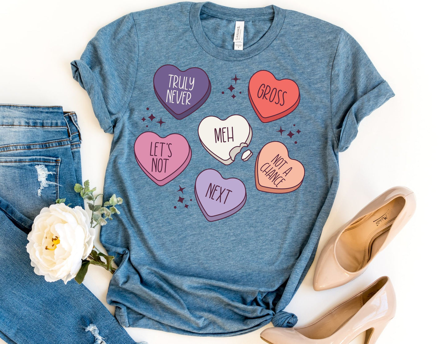 Valentine Candy Hearts Shirt - Valentines Day Shirt