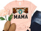 Western Mama Shirt - Cowhide Mom Shirt