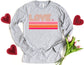 Stripes Love Long Sleeve Shirt - Long Sleeve Valentine's Day Shirt