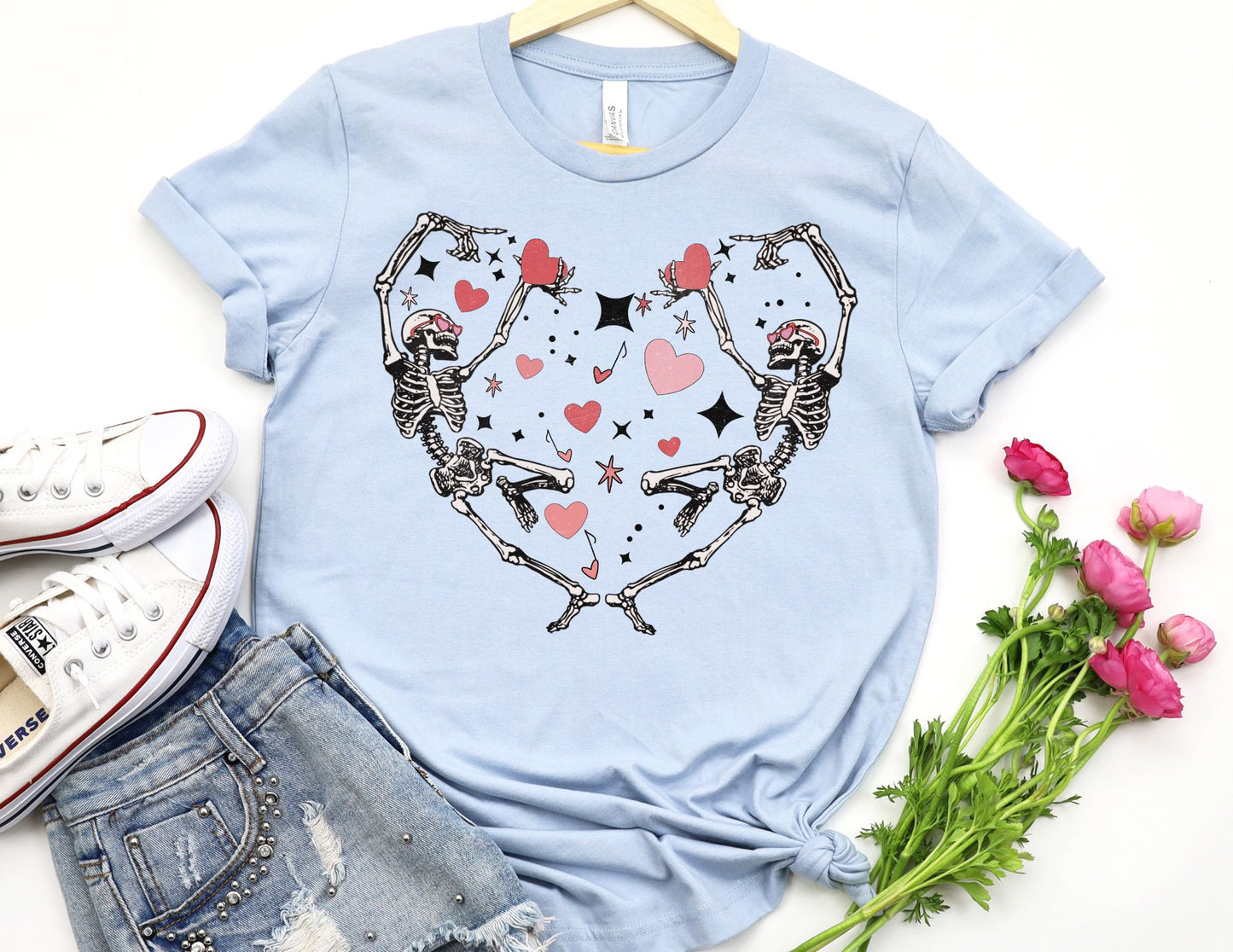 Skeletons Heart Shirt - Valentines Day Shirt