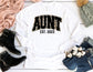 Custom Year Leopard Aunt Long Sleeve Shirt - Long Sleeve Aunt Shirt