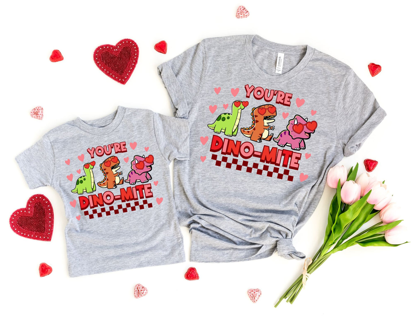 You're Dino-Mite Shirt - Mommy and Me Valentines Day Shirts