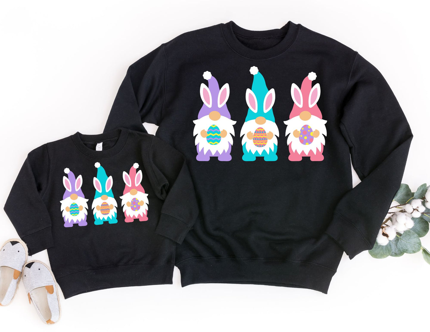 Easter Bunny Gnomes Sweatshirt - Mommy and Me Easter Sweatshirt