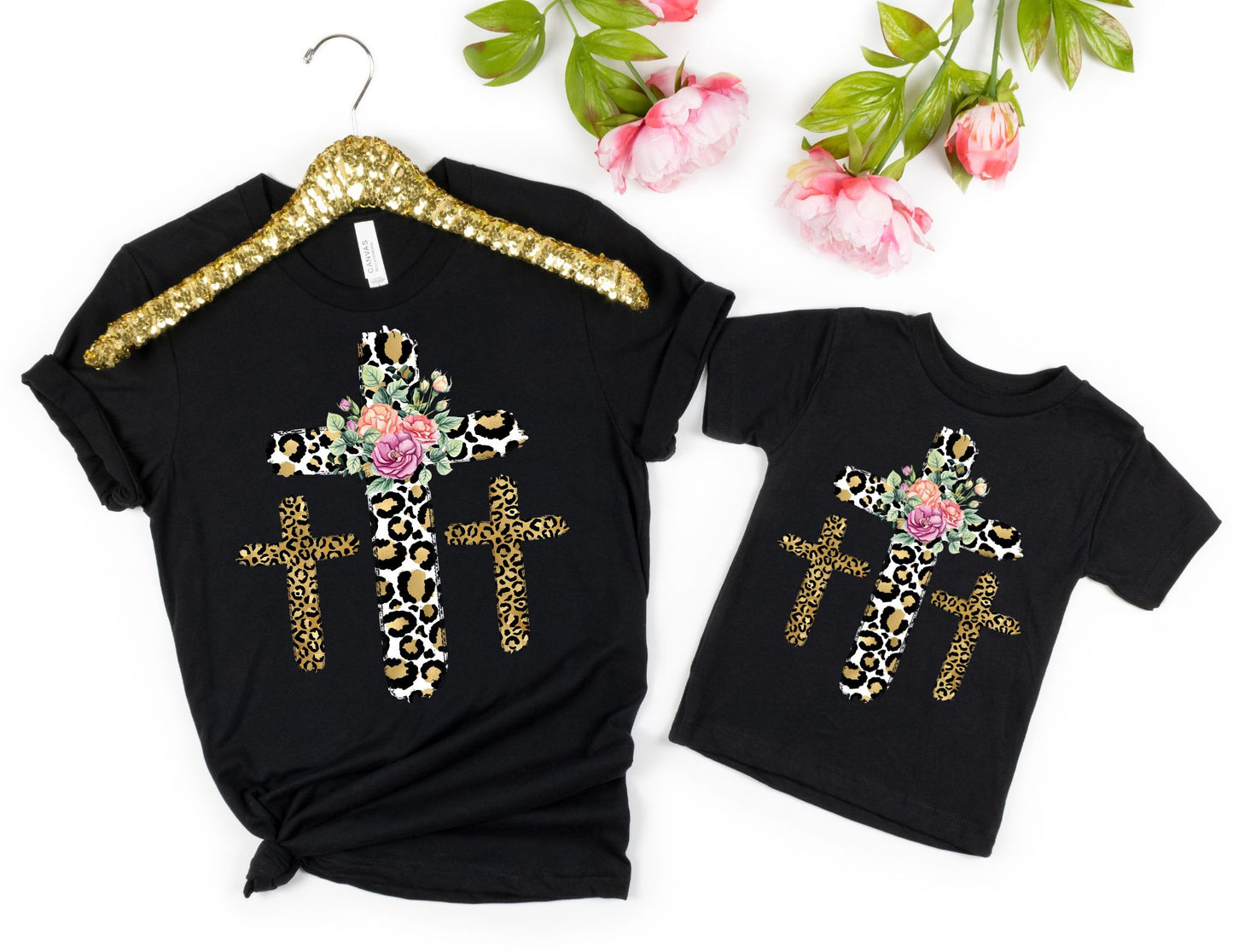 Leopard Crosses Shirt - Mommy and Me Easter Shirts