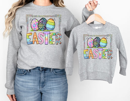 Easter Eggs Sweatshirt - Mommy and Me Easter Sweatshirt
