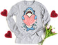 Cute Valentine Shark Long Sleeve Shirt - Valentine's Day Long Sleeve Shirt